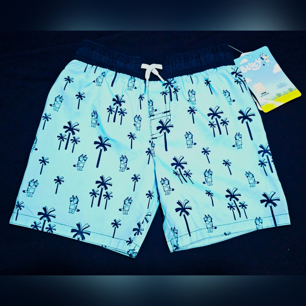 NWT Boys Bluey Swim Trunks Shorts - Size 4T